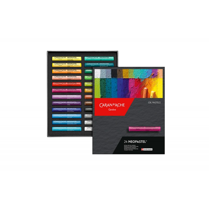 Caran d'Ache Neopastel 24色油性粉彩