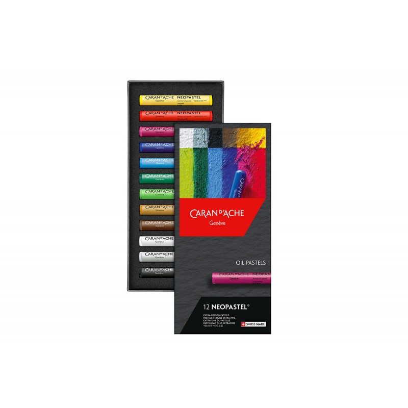 Caran d'Ache Neopastel 12色油性粉彩