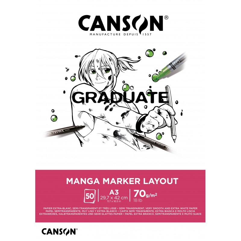 Canson - Graduate 70g Manga Layout Marker簿│A3│50張