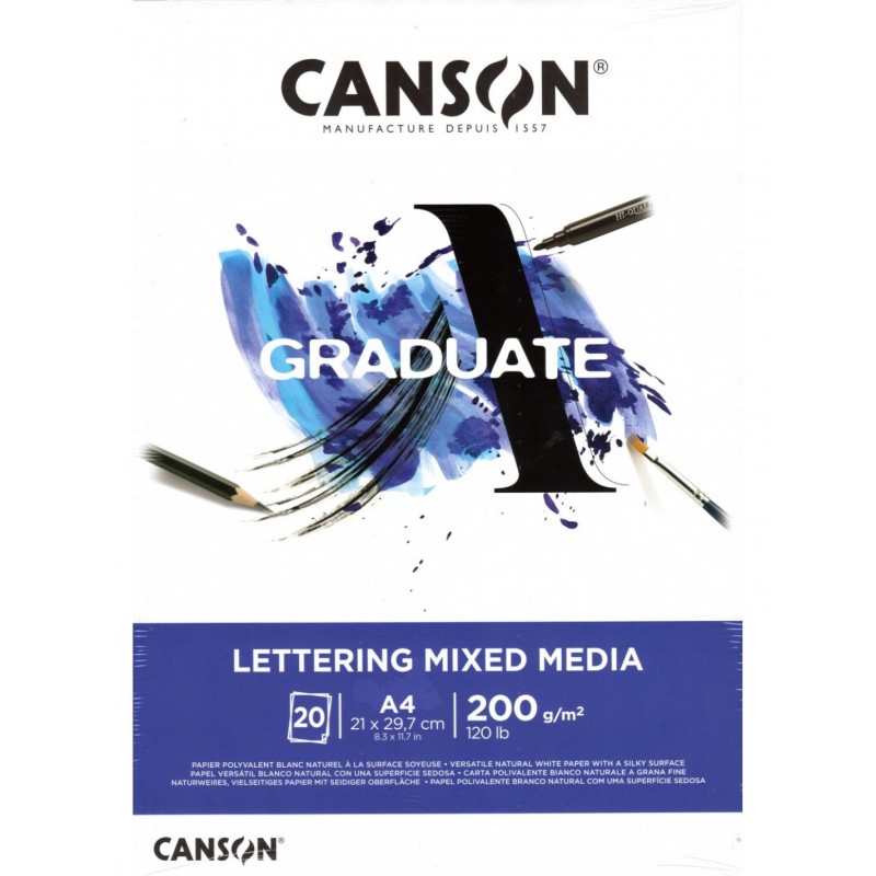 Canson - Graduate Lettering Mix Media 200g 美術字簿 │A4│20張