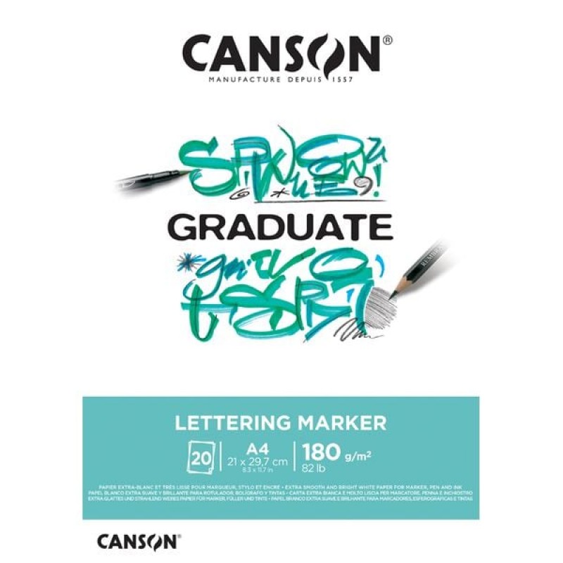 Canson - Graduate Lettering Marker 180g 美術字簿 │A4│20張