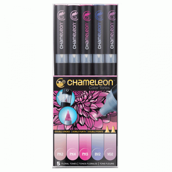 Chameleon 5支裝漸變色marker 花色系列