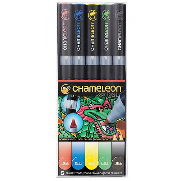 Chameleon 5支裝漸變色marker 原色系列 