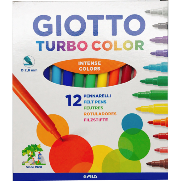 Giotto Turbo Color 12色水筆