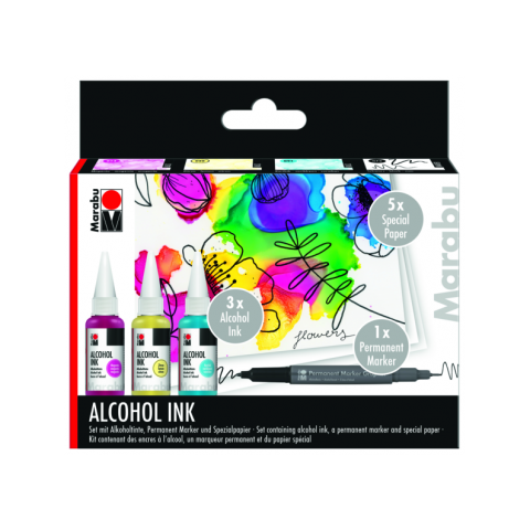 3色酒精顏料